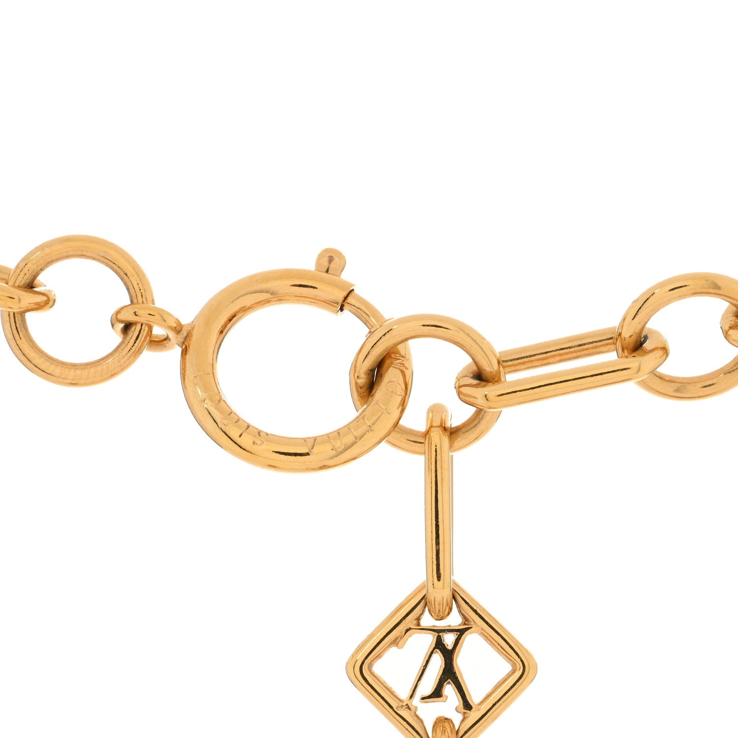 Louis Vuitton Collier Vegas Chain Necklace Gold 3 of 3