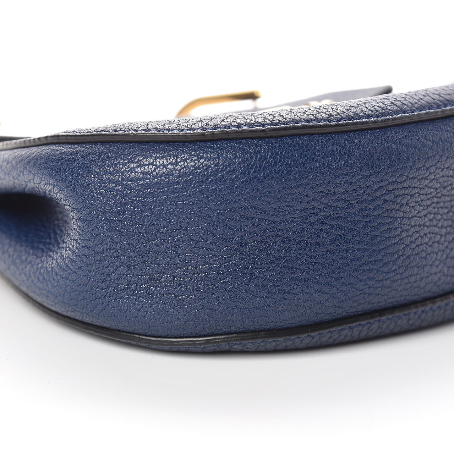 Grained Lambskin Mini Drew Shoulder Bag Royal Navy