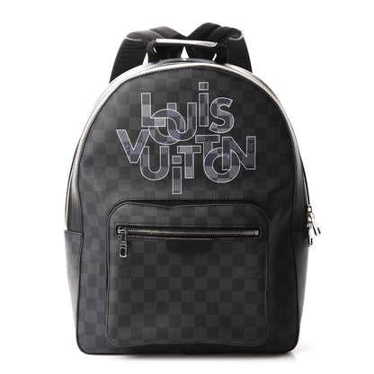 Louis Vuitton Damier Graphite Logo Josh Backpack Grey 1 of 8