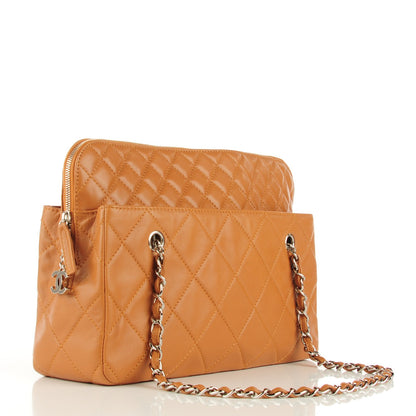 Chanel Calfskin Quilted In The Business Camera Case Dark Beige 3 of 7