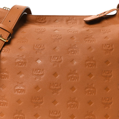 MCM Calfskin Ottomar Monogram Large Klara Hobo Cognac 7 of 9