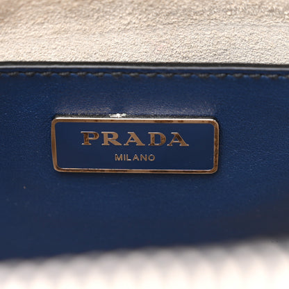 Prada City Calf Small Hand Stitched Galleria Double Zip Tote Bleuette 6 of 15