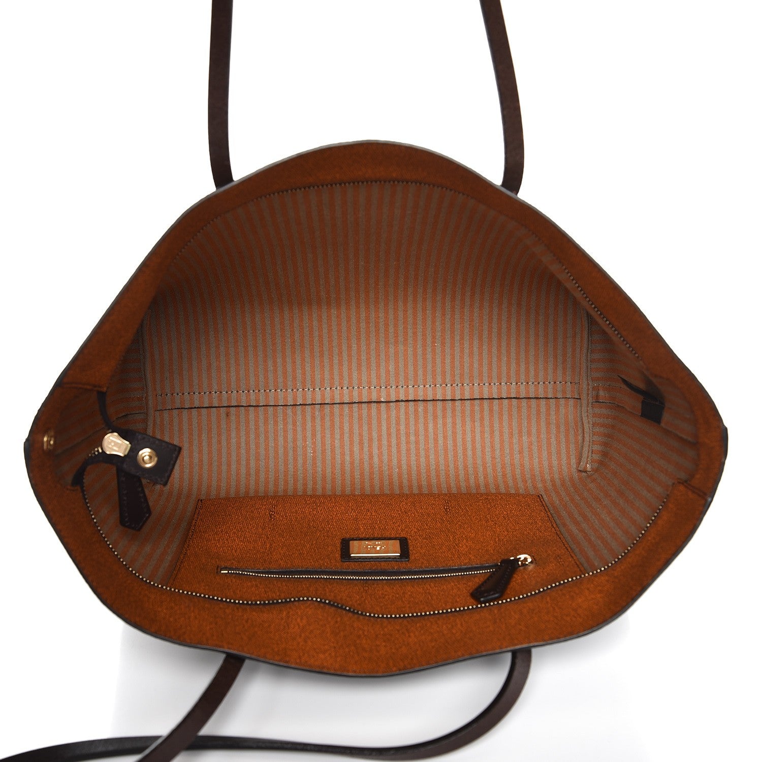 Fendi Zucca Spalmati Small Roll Tote Tobacco Orange 5 of 11