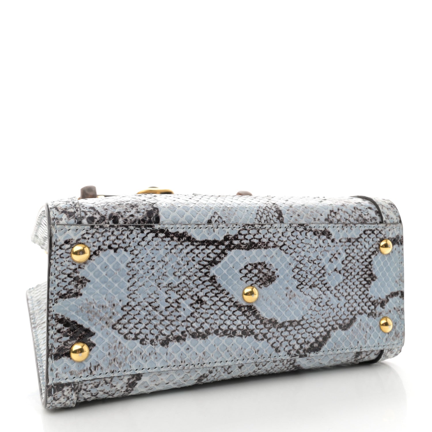 Gucci Snakeskin Mini Diana Tote Bag Blue 4 of 11