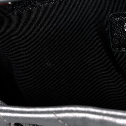 Chanel Metallic Lambskin Chevron Quilted Studded Stud Wars Backpack Silver 12 of 12