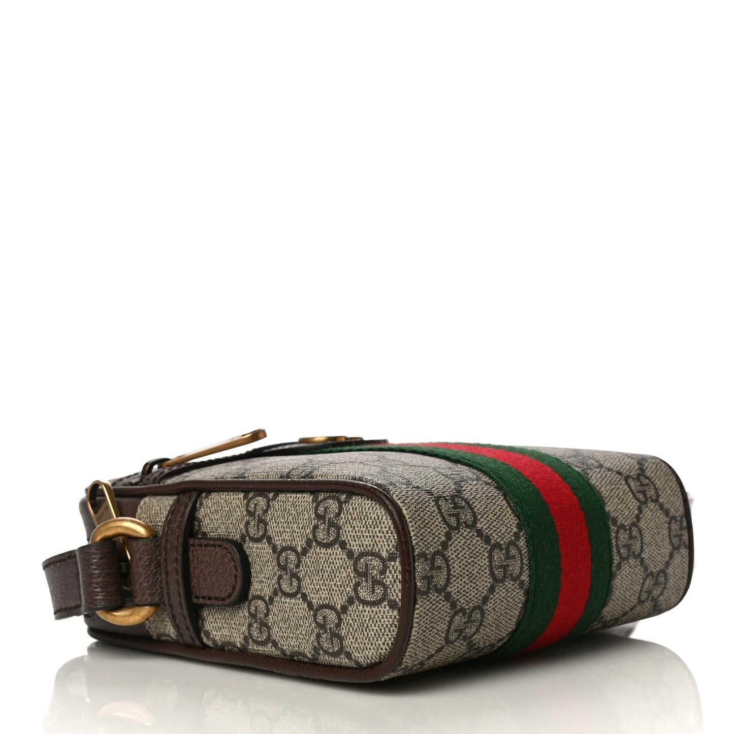 GG Supreme Monogram Web Mini Ophidia Messenger Brown