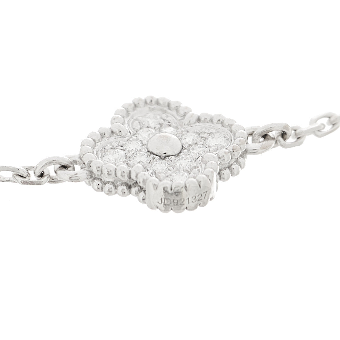 18K White Gold Diamond 6 Motifs Sweet Alhambra Bracelet