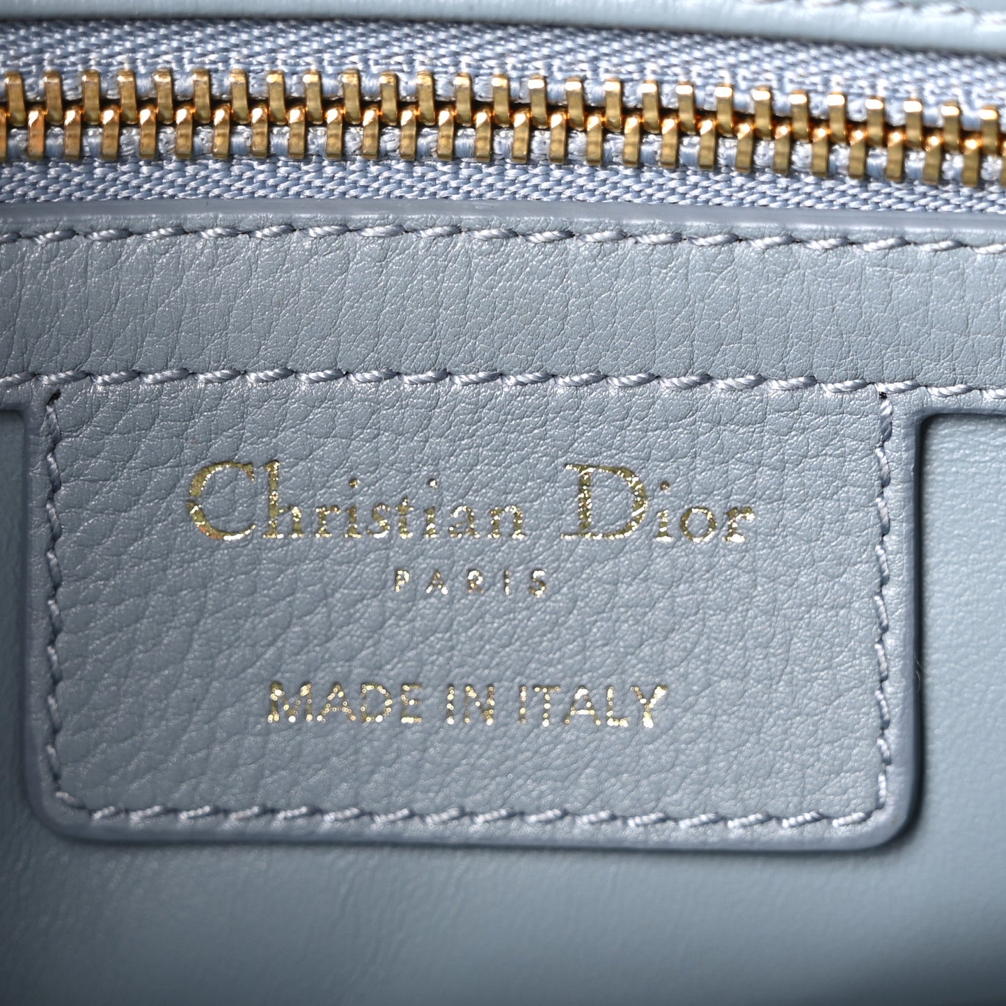 Calfskin Cannage Small Caro Bag Cloud Blue