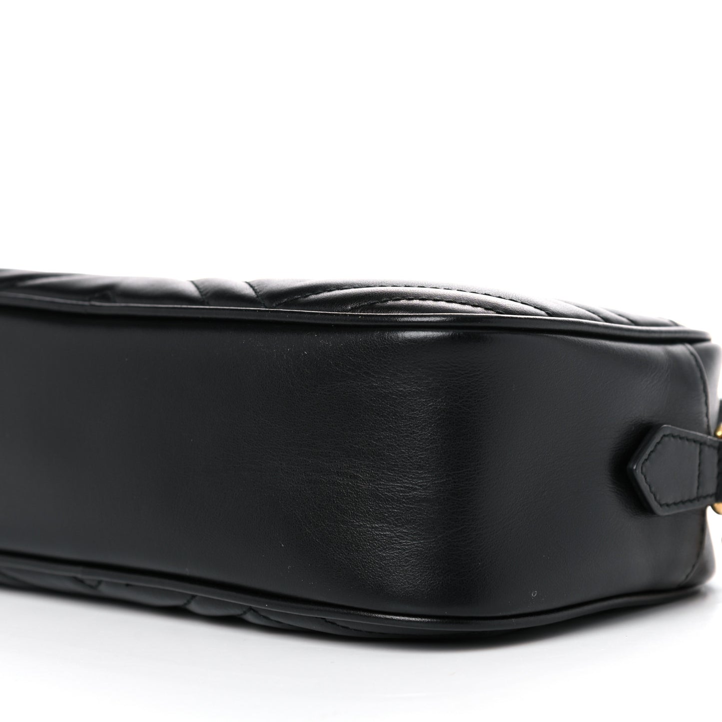 Calfskin Matelasse Small GG Marmont Chain Shoulder Bag Black
