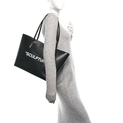 Off-White Calfskin Sculpture Day Off Tote Bag Black White 3 of 10