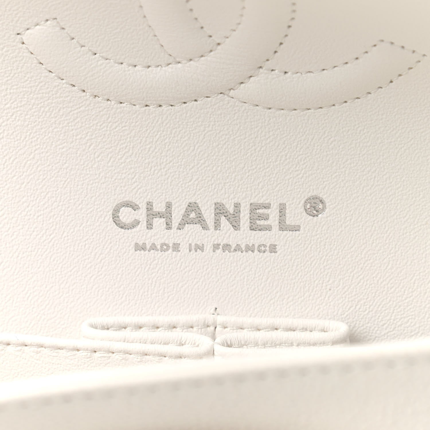 Chanel Caviar Quilted Medium Double Flap White 6 of 9