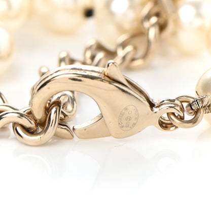Chanel Pearl Lambskin CC Vintage Allure Necklace Gold 4 of 7
