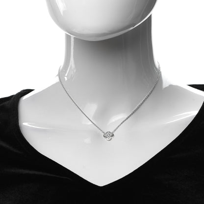 Van Cleef & Arpels 18K White Gold Diamond Pure Alhambra Pendant Necklace 2 of 8