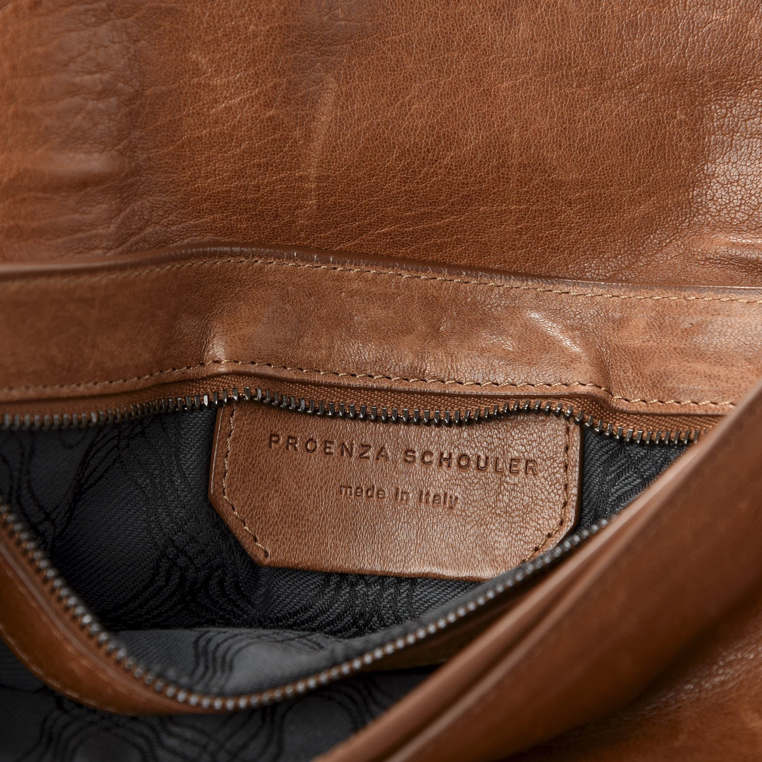 Proenza Schouler Lambskin PS1 Pochette Clutch Saddle 6 of 10