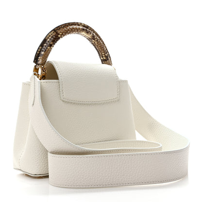 Louis Vuitton Taurillon Snakeskin Capucines Mini White 2 of 8