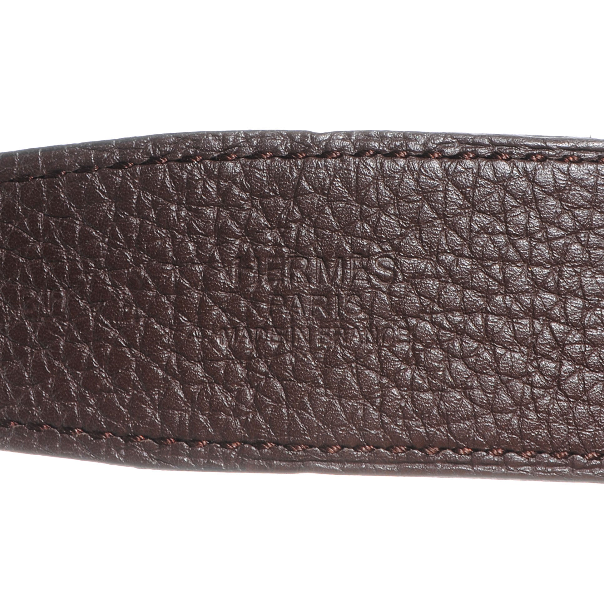 Hermes Taurillon Clemence Box Reversible Constance 32mm Brushed Silver H Belt 95 Ebene Noir 5 of 7