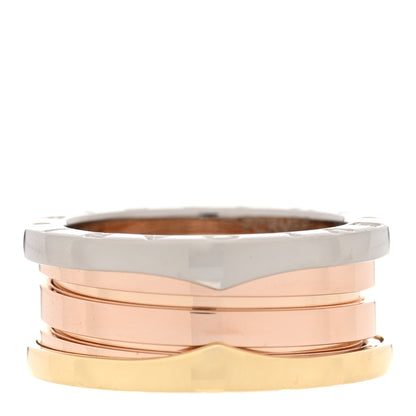 Bulgari 18K Rose White Yellow Gold B.Zero1 Three-Band Ring 51 5.75 3 of 7