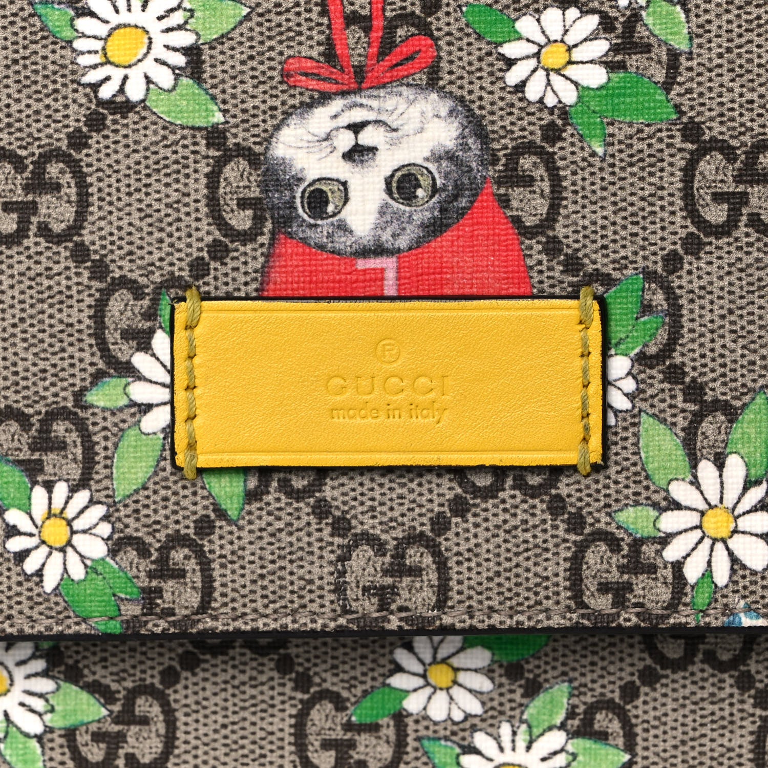 Gucci GG Supreme Monogram Love Pets Diaper Bag Yellow 11 of 15