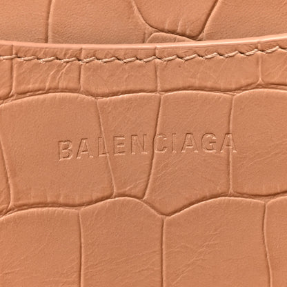 Balenciaga Extra Supple Calfskin Crocodile Embossed Neo Classic Gold Hardware S City  Nude Beige 6 of 14