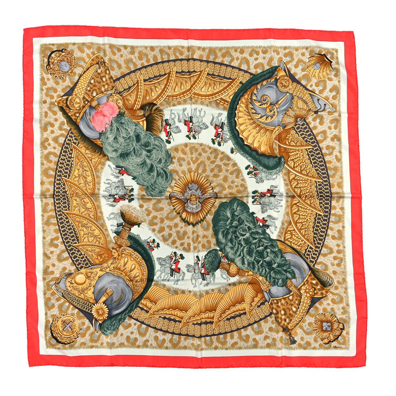 Hermes Silk Casques et Plumets Scarf 90 1 of 4