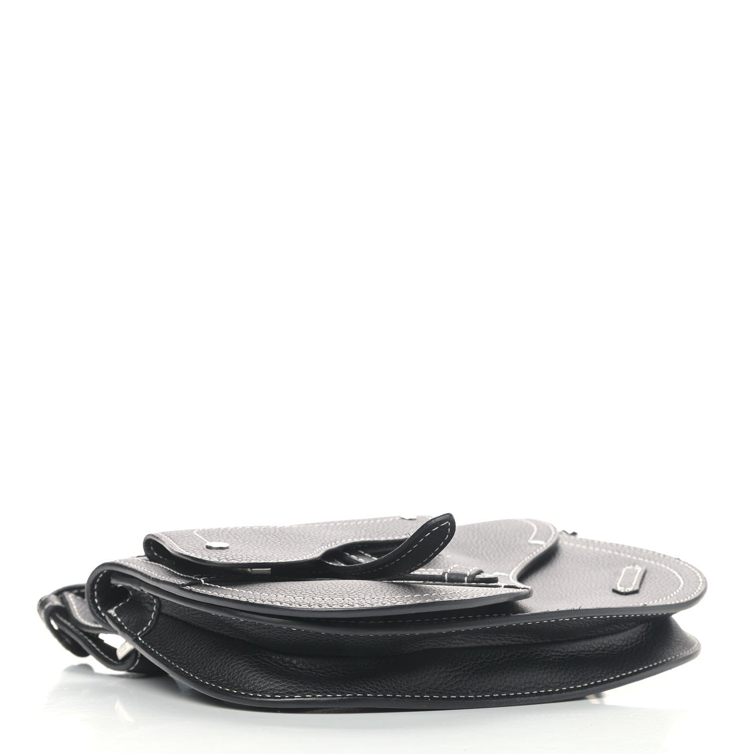 Christian Dior X KAWS Grained Calfskin Saddle Pouch Black 3 of 11
