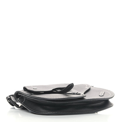 Christian Dior X KAWS Grained Calfskin Saddle Pouch Black 3 of 11