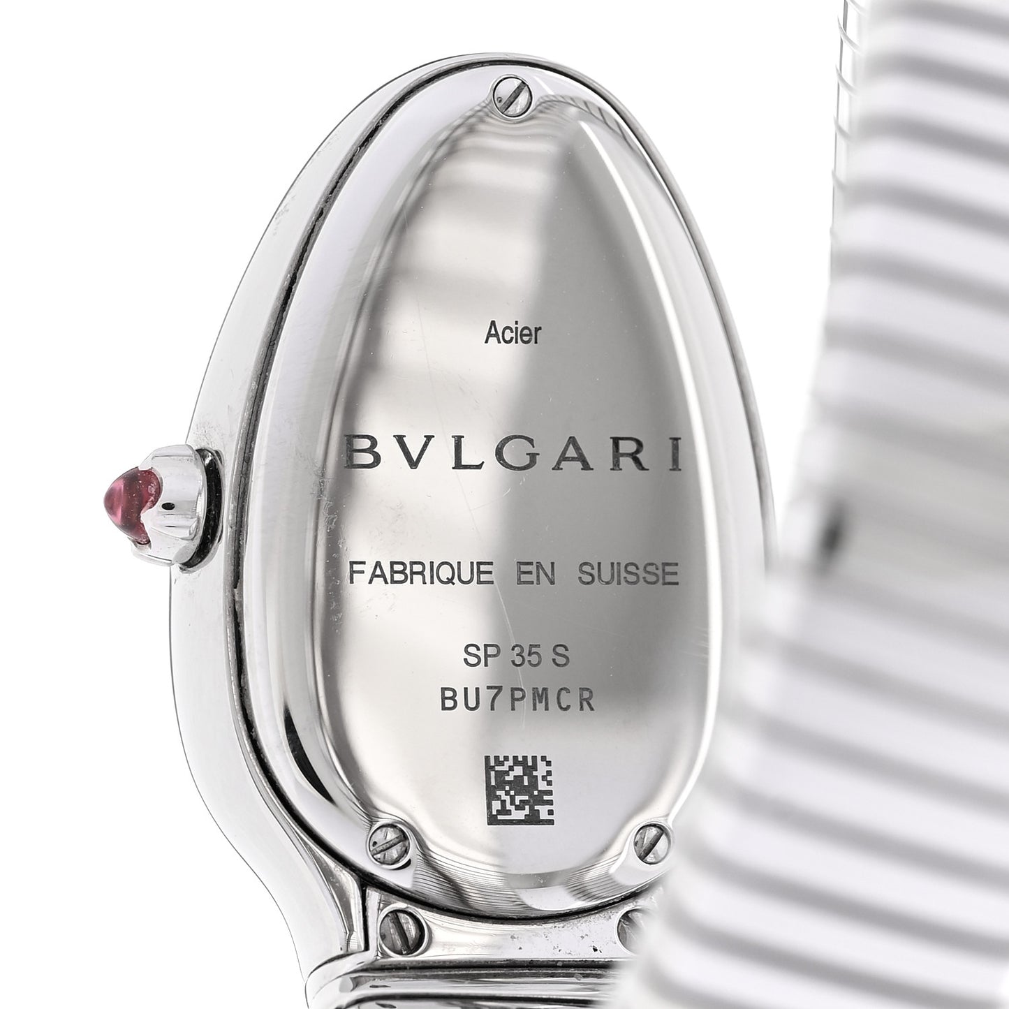 Stainless Steel Diamond Bezel 35mm Serpenti Tubogas Quartz Watch