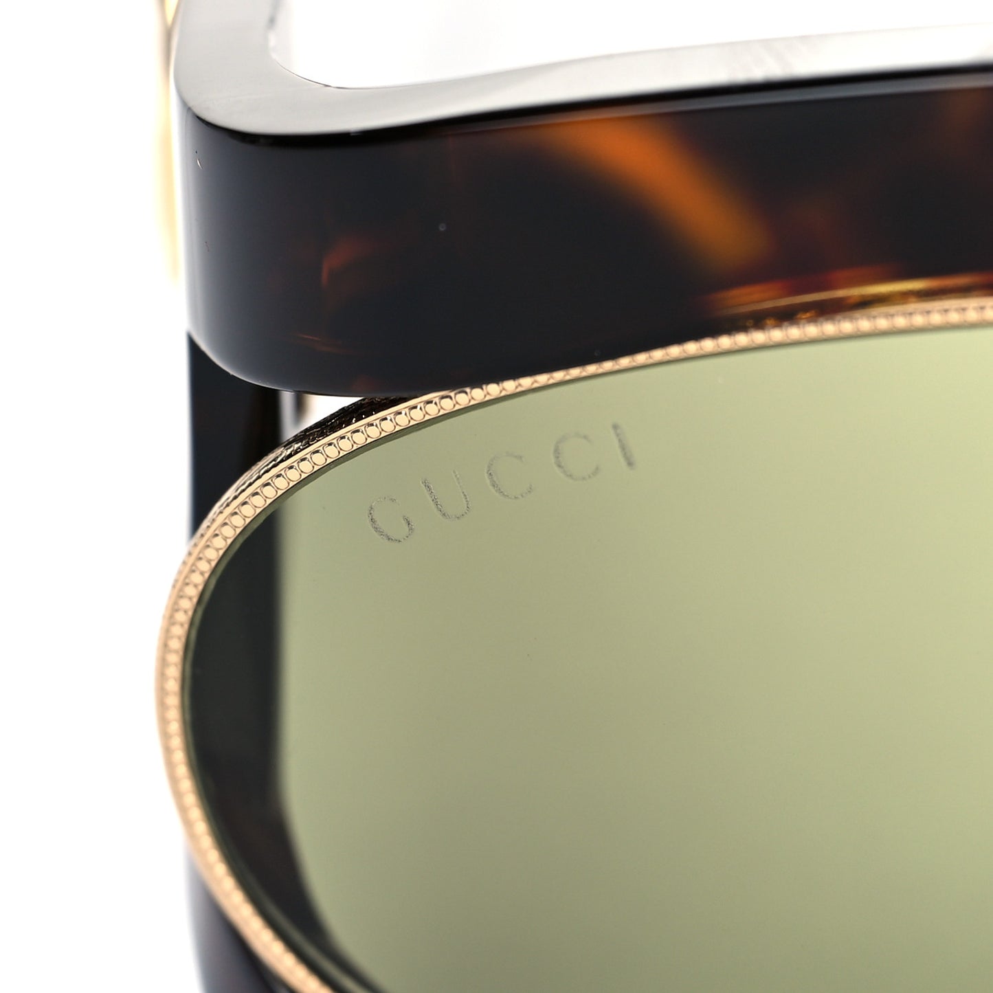 Oval Sunglasses GG0233S Tortoiseshell Gold