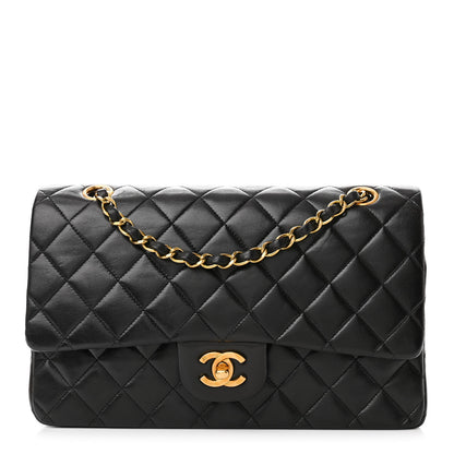 Chanel Lambskin Quilted Medium Double Flap Black 1 of 14