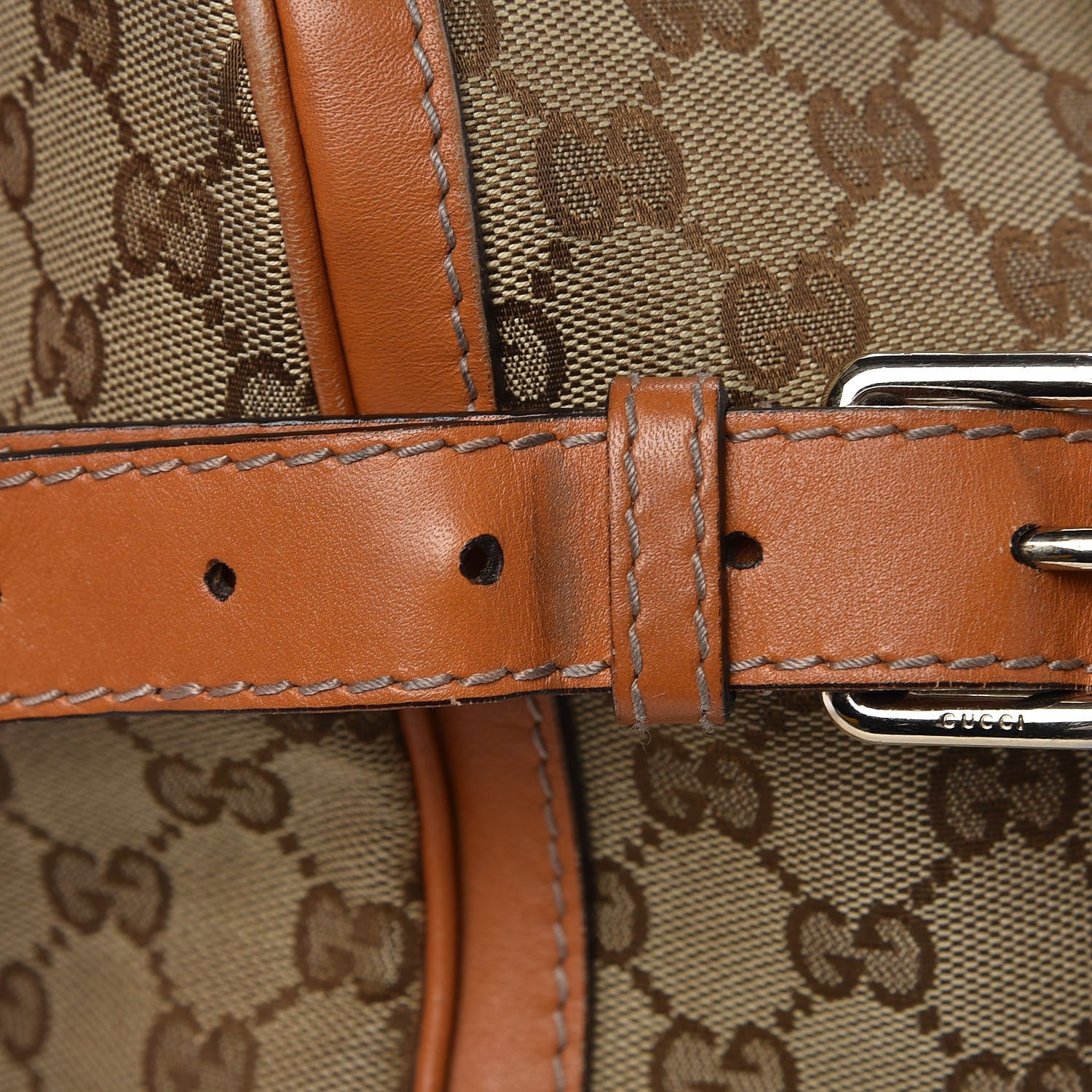 Gucci Monogram Vintage Web Medium Boston Tobacco 17 of 17