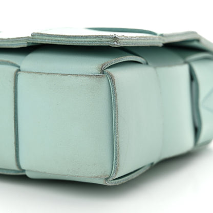 Bottega Veneta Lambskin Maxi Intreccio Cassette Bag Teal Washed 9 of 14