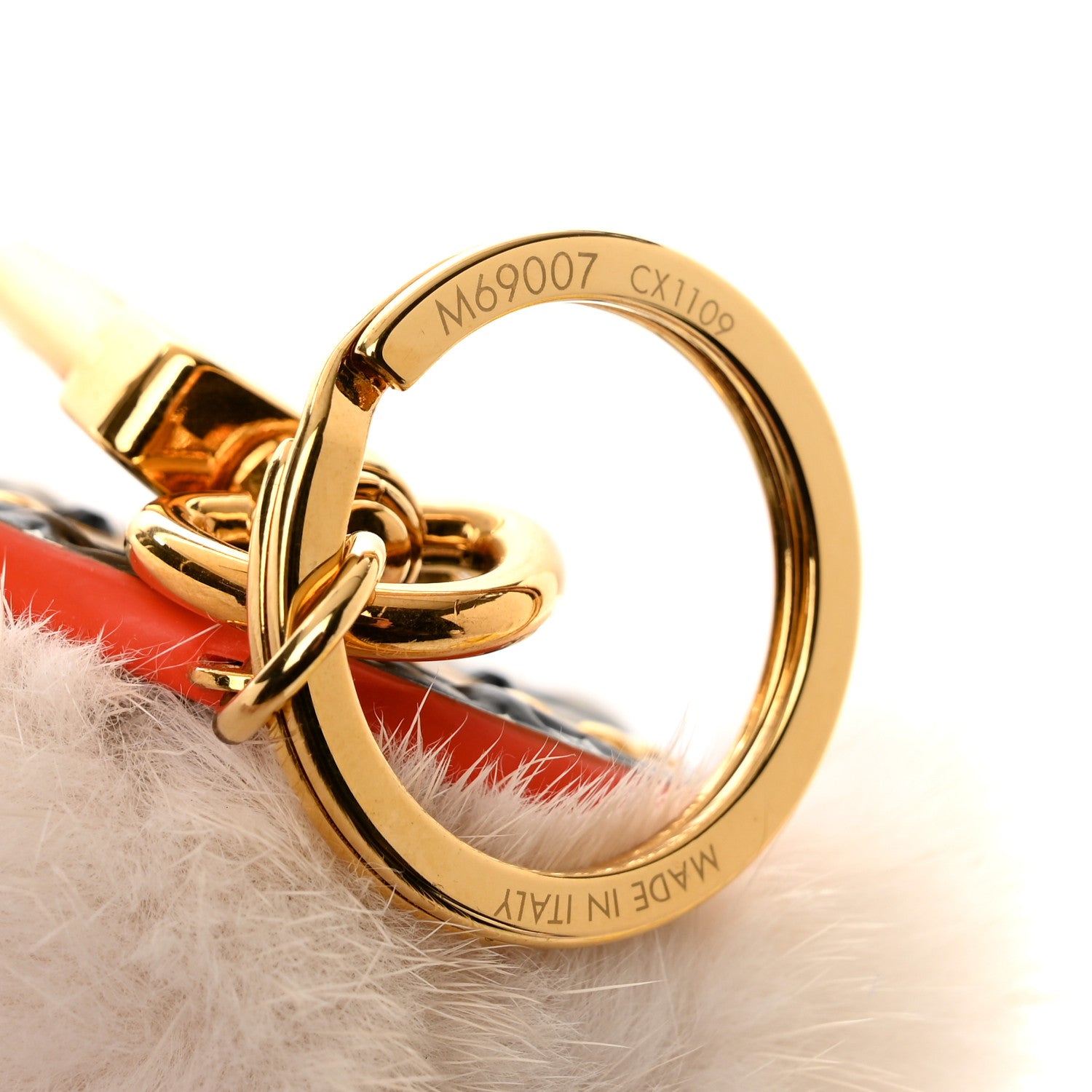 Louis Vuitton Calfskin Mink Fur Penguin Bag Charm Key Holder 3 of 3