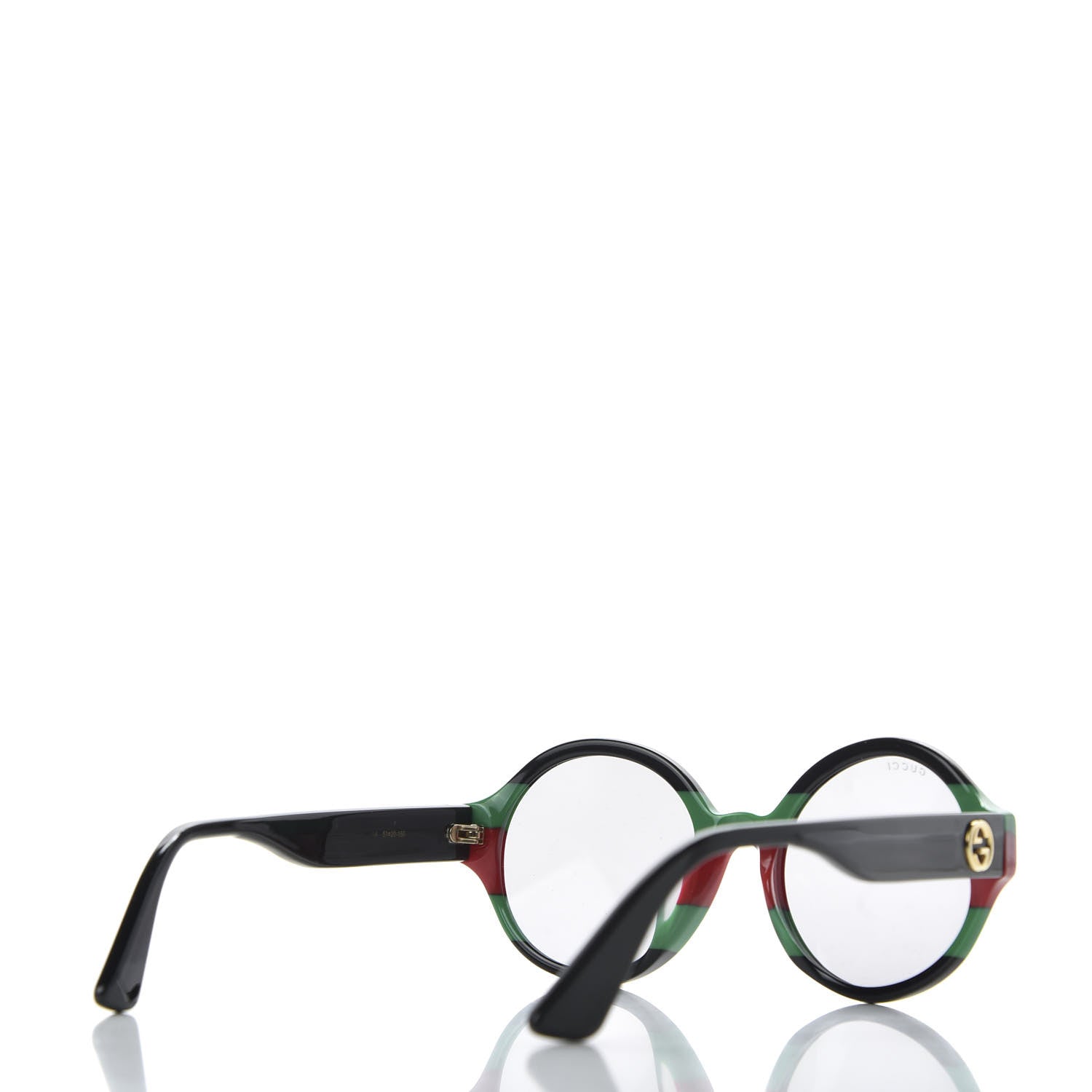 Gucci Round Web Sunglasses GG0280SA Black Green 4 of 8