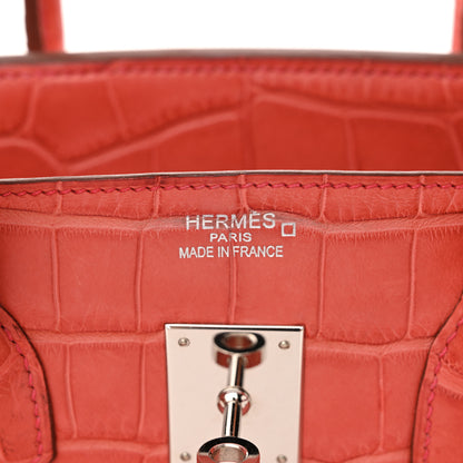 Hermes Matte Alligator Birkin 35 Bougainvillea 6 of 18