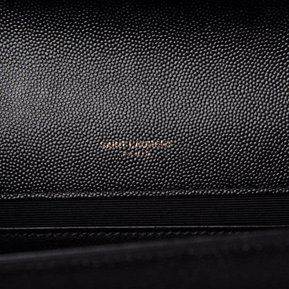 Saint Laurent Grain De Poudre Medium Classic Monogram Kate Satchel Black 6 of 10