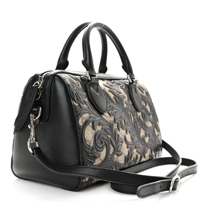 Gucci GG Supreme Monogram Arabesque Small Boston Black 3 of 11