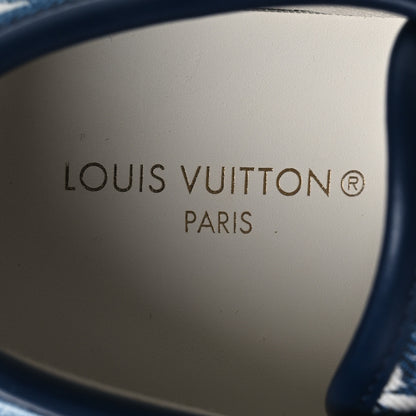 Louis Vuitton Denim Monogram Squad Sneakers 38.5 Marine 9 of 10