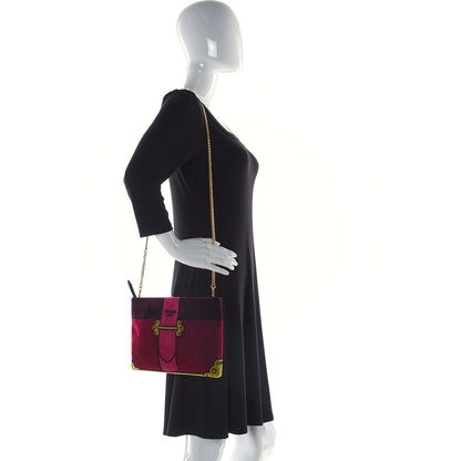 Prada Velluto Ricamo Cahier Chain Bag Multicolor 2 of 12