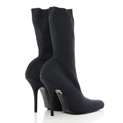 Balenciaga Knit Round Toe Knife Booties 40 Navy 4 of 12