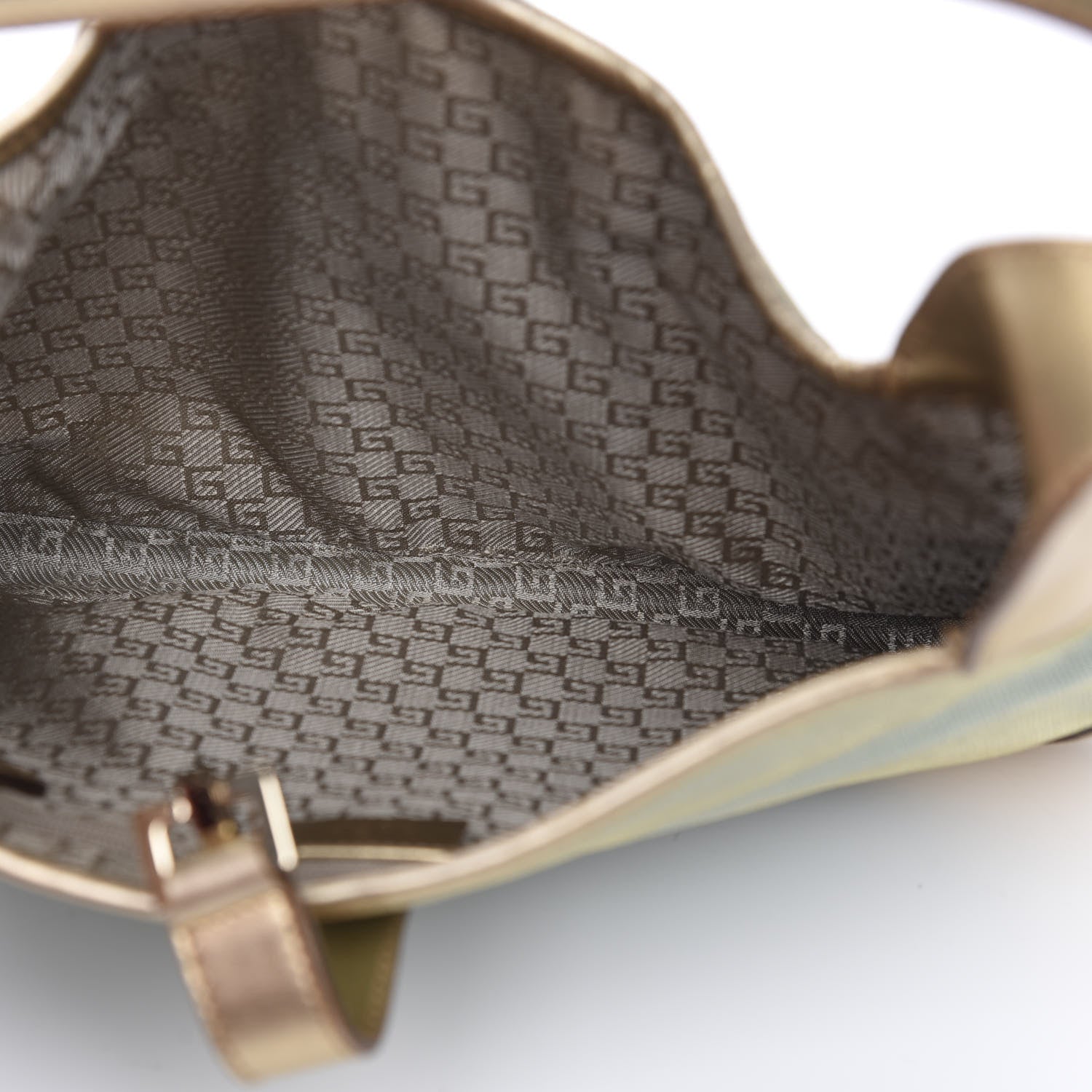 Gucci Metallic Calfskin Jackie O Hobo Gold 4 of 9