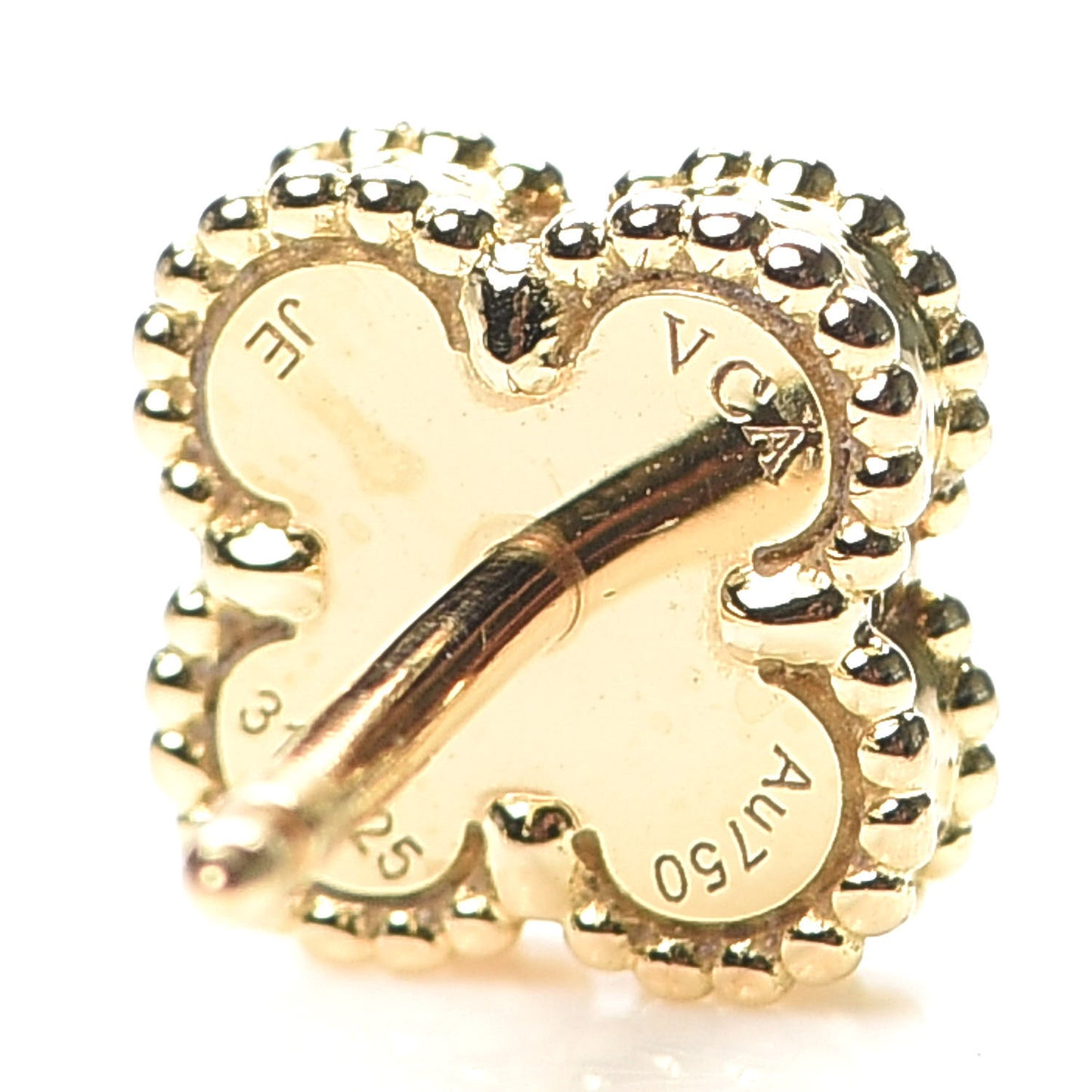 18K Yellow Gold Black Onyx Sweet Alhambra Earrings