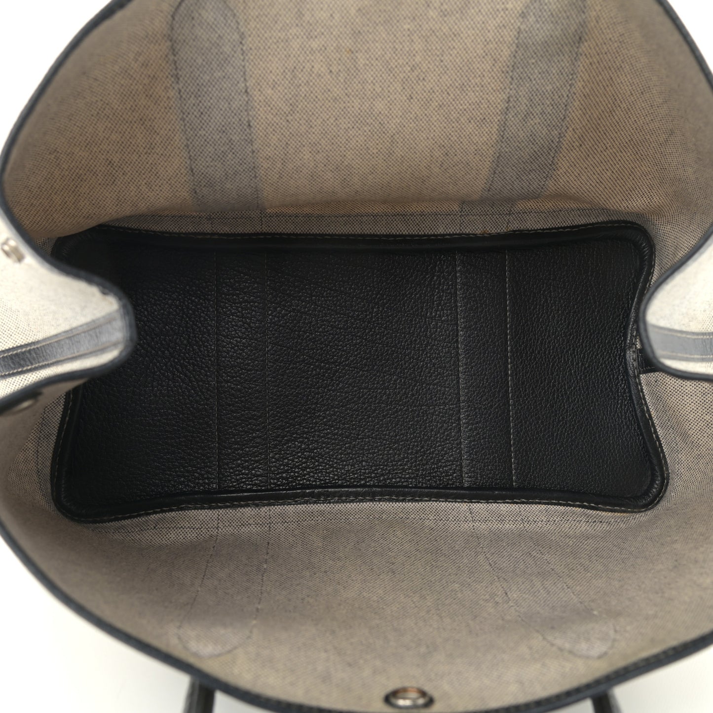 Twill H Negonda Garden Party 36 MM Tote Ecru Black