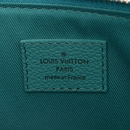 Louis Vuitton Calfskin Damier City Keepall Teal 6 of 9