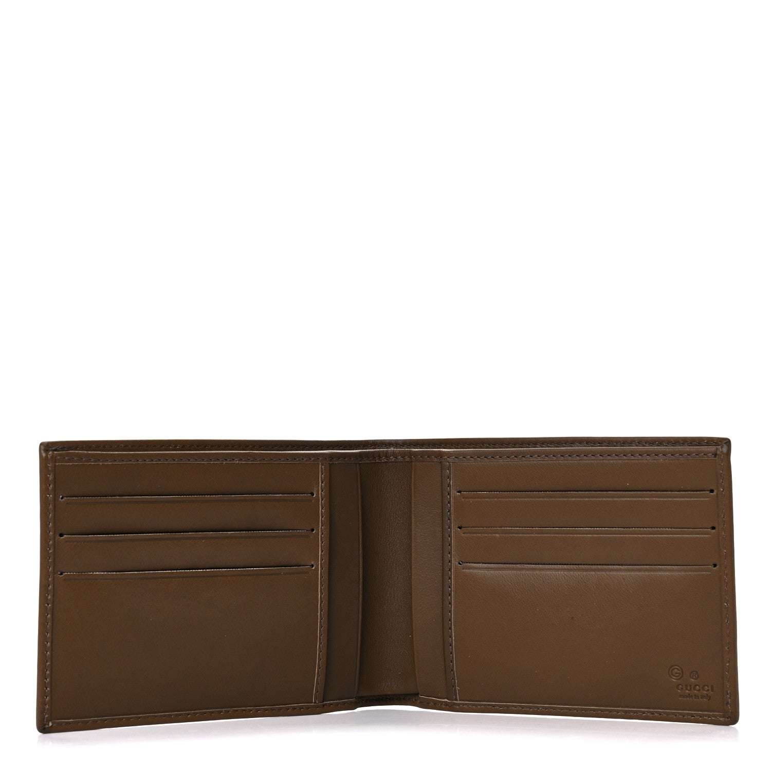 Gucci Smooth Calfskin Mens Bi-Fold Wallet Brown 5 of 11