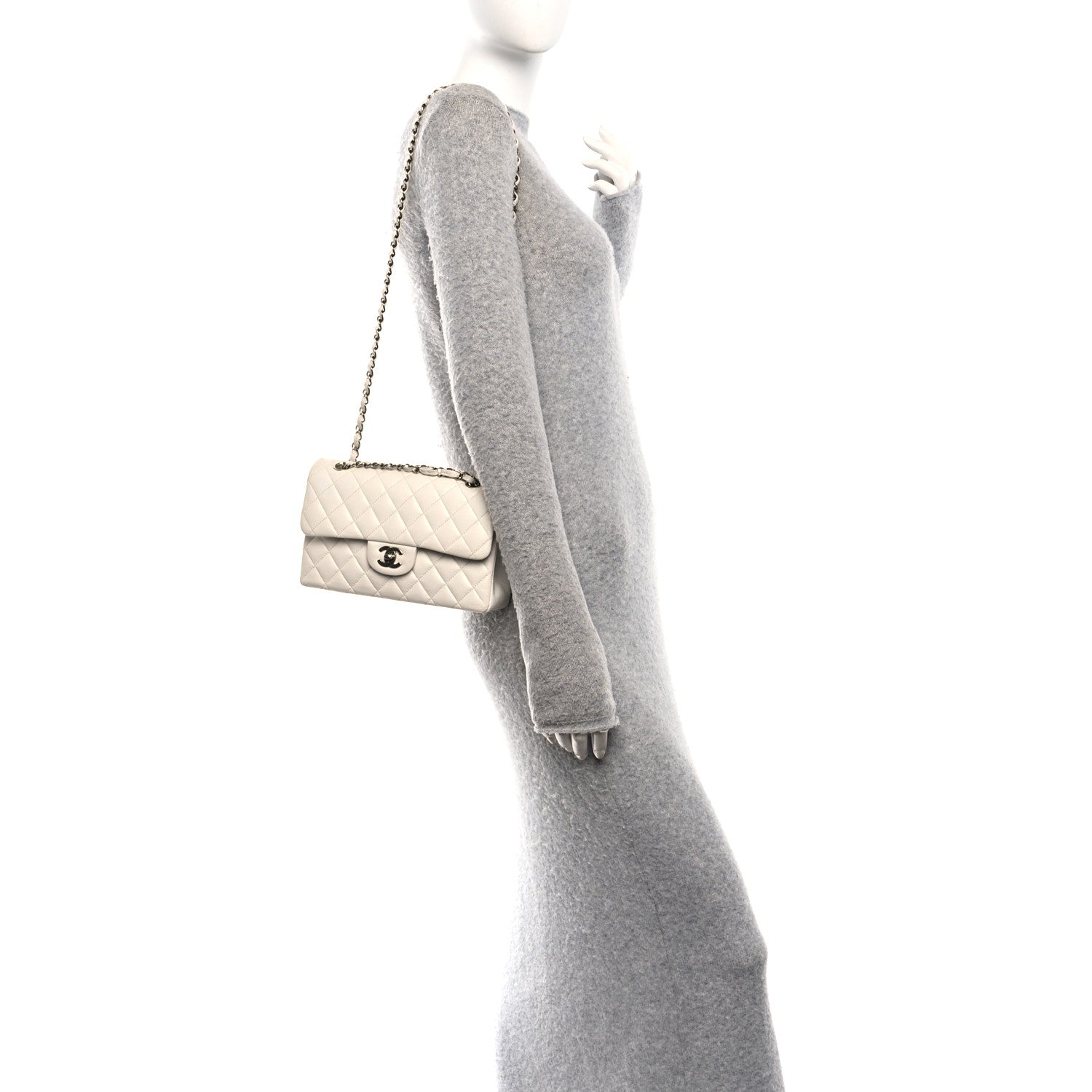 Chanel Caviar Quilted Small Double Flap White 2 of 10