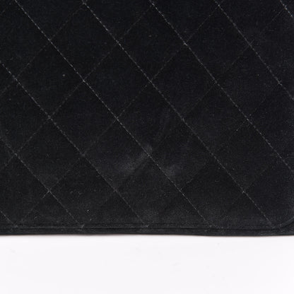 Chanel Velvet Quilted Shoulder Bag Black 10 of 17