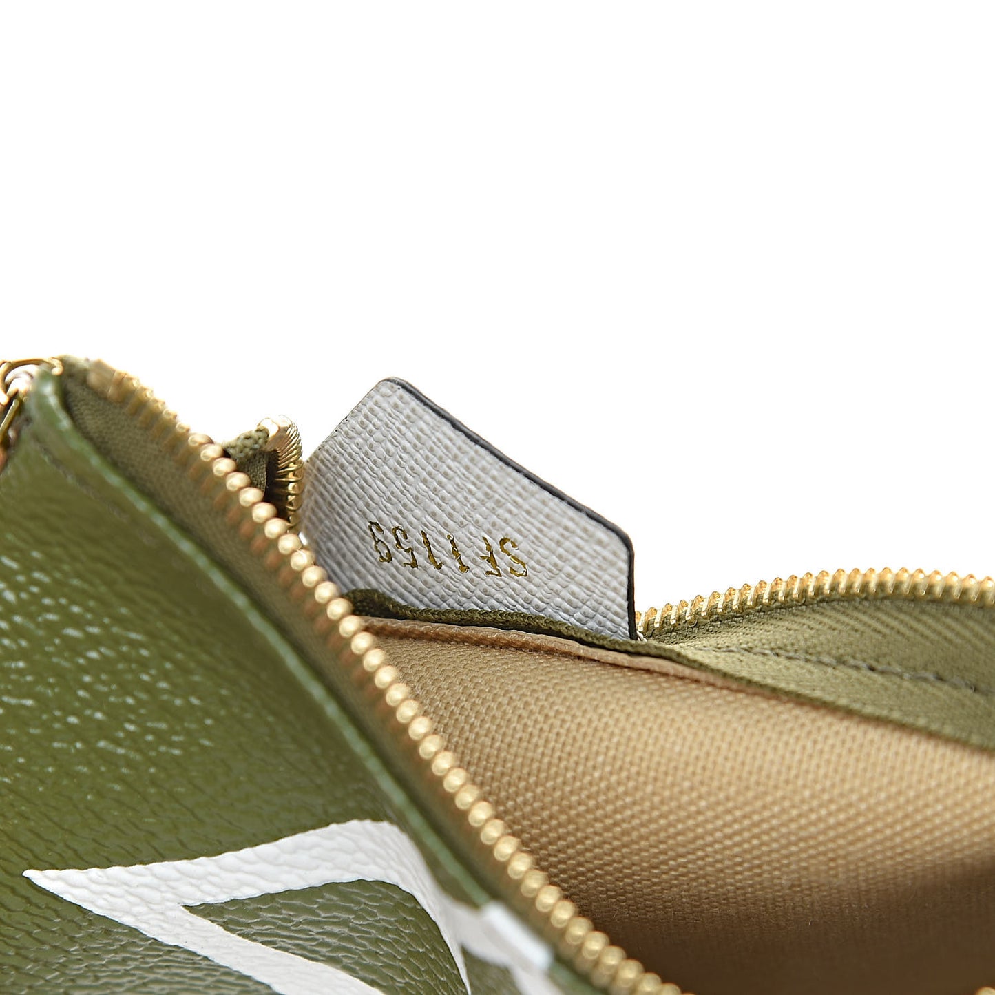 Monogram Giant Micro Pochette Accessories Kaki White