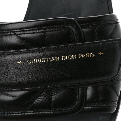 Christian Dior Calfskin Cannage Dio(r)evolution Slide Sandals 38 Black 7 of 9