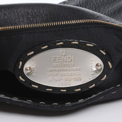 Fendi Canvas Calfskin Romano Selleria Studded Baguette Black 7 of 8