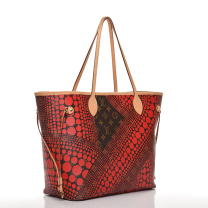 Louis Vuitton Monogram Kusama Waves Neverfull MM Red 3 of 7
